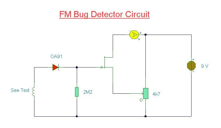 Bug Detector Circuit diagram
